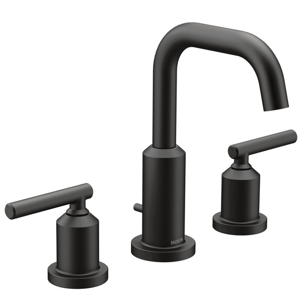 MOEN Genta 8 in. Widespread orders 2-Handle Bathroom Faucet in Matte Black